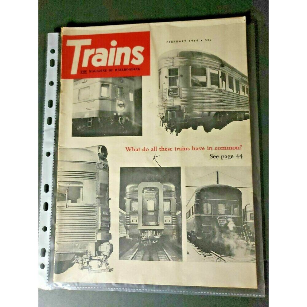 Trains Magazine February 1964 Passenger‎ Cars Edition M540